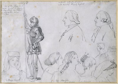 Character Sketches in Rome with Portraits of Prince Charles Edward Stuart and his brother Cardinal York by John Flaxman